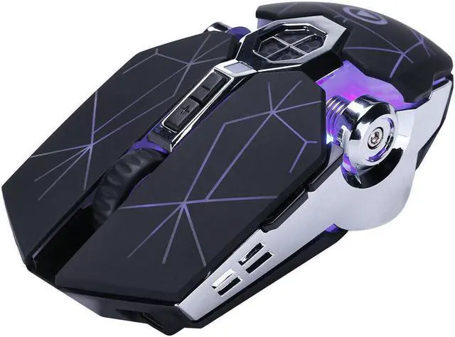 Main image of Wireless USB Optical Mice Gaming Mouse 7 Color LED Backlit Rechargeable For PC-Black