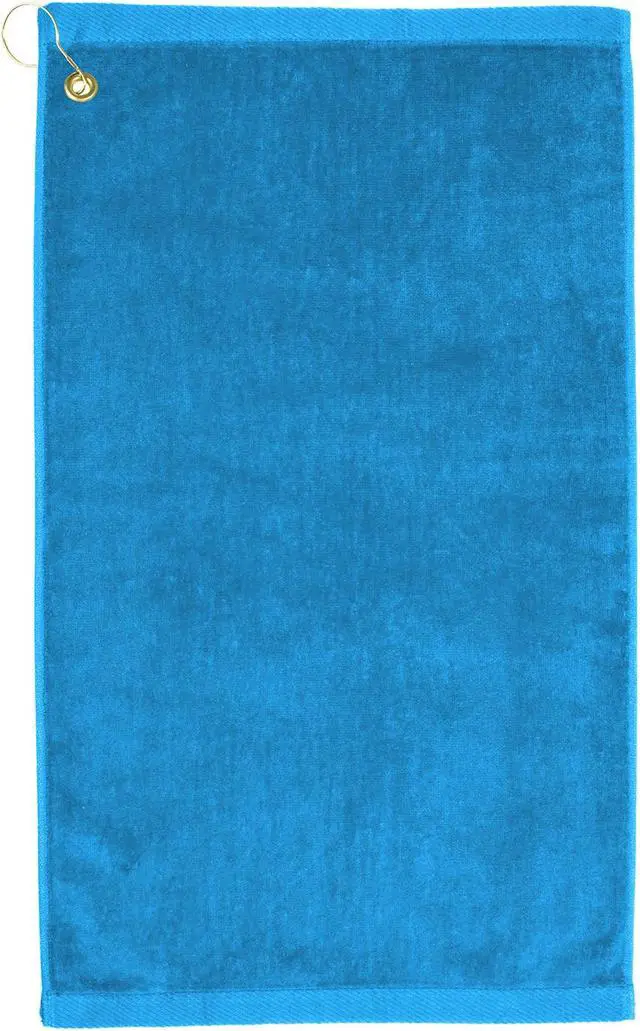 Main image of Premium 16 inch x 26 inch Velour Golf Towel with Corner Hook &Grommet Placement-Aqua