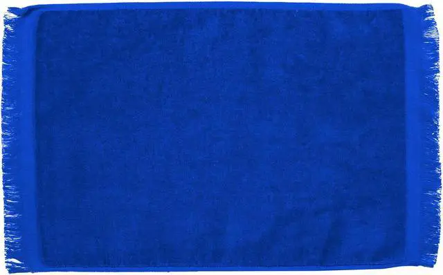 Main image of Premium Fringed Velour Spirit & Sport Towel 11 inch x18 inch Royal