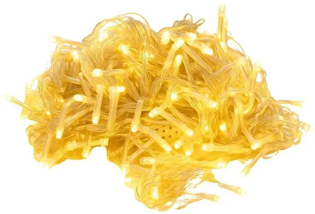 Main image of Elegani 200 LED Warm White Curtain String Lights  6.6ft x 6.6ft Plug-In, 8 Lighting Modes, Indoor/Outdoor Use, Ideal for Bedroom, Window, Party, and Holiday Decor