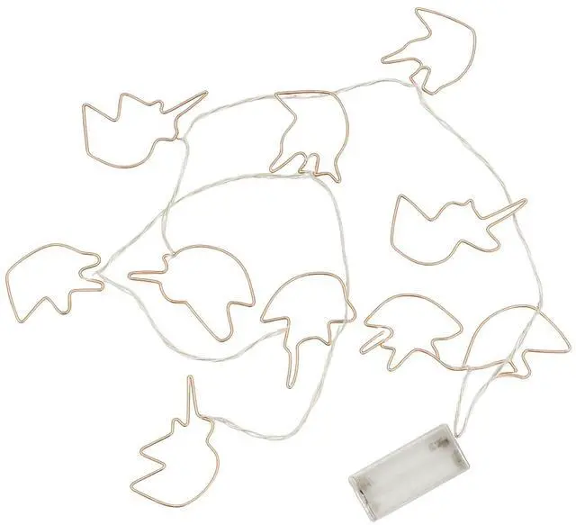 Main image of Elegani Rose Gold Unicorn String Lights  10 Warm White LED Lights on 4.5ft Cord  Cute Nursery or Bedroom Décor for Kids, Teens, and Dorms