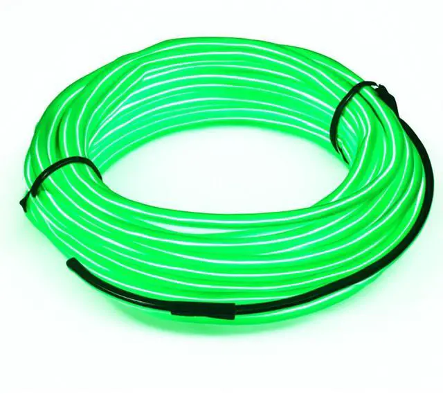 Main image of Elegani 6FT Wearable Neon Glow String Light with Clip  Flexible Nighttime Safety & Party Decoration-Lime Green