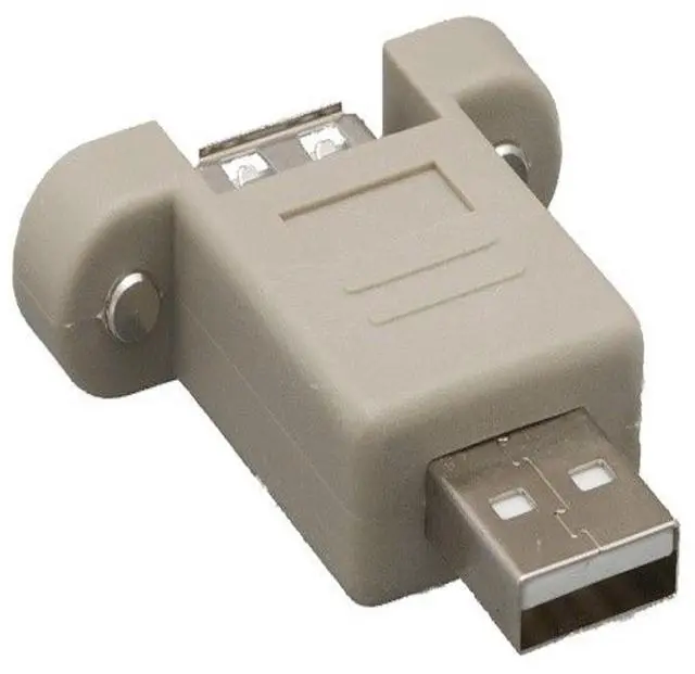 Main image of SANOXY Cables and Adapters; USB A Male to A Female Port Saver Adapter Panel Mount Type