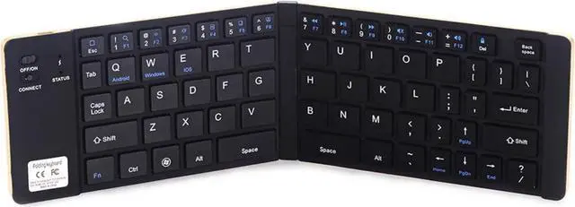 Main image of Ultra Slim Mini Foldable Wireless Keyboard Black