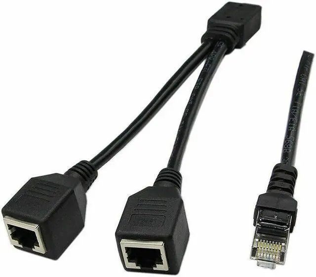 Main image of RJ45 CAT6/5 Male to 2 Female LAN Ethernet Network Splitter