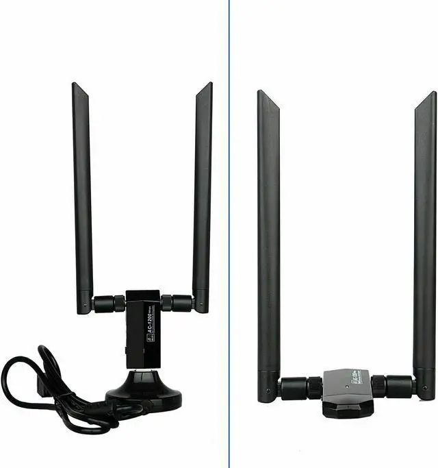 Main image of 1200Mbps Long Range AC1200 Dual Band 5GHz Wireless USB 3.0 WiFi Adapter Antennas