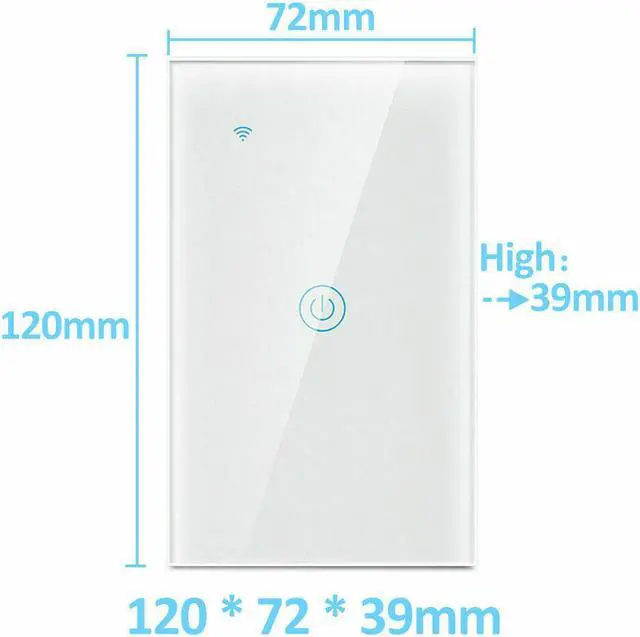 Main image of 4 Gang WiFi Smart Wall Touch Light Switch Glass Panel For Alexa/Google APP