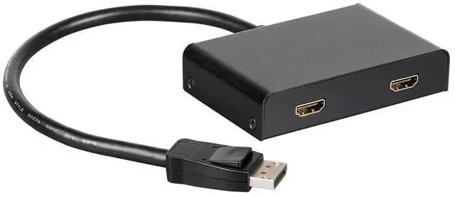 Alt view image 2 of 5 - SANOXY 2-Port DisplayPort 1.2 to HDMI MST Hub, Dual HDMI Display Adapter, 4K@60Hz Single or Dual 4K@30Hz Output, Multi-Stream Transport Splitter for Extended or Mirror Mode