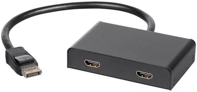 Main image of SANOXY 2-Port DisplayPort 1.2 to HDMI MST Hub, Dual HDMI Display Adapter, 4K@60Hz Single or Dual 4K@30Hz Output, Multi-Stream Transport Splitter for Extended or Mirror Mode