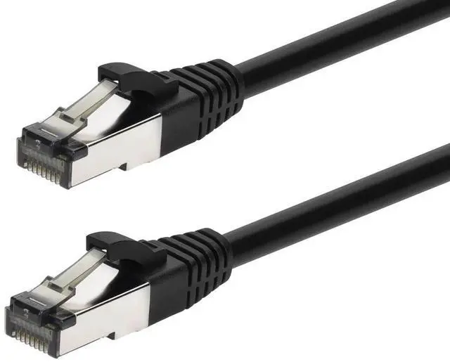 Alt view image 3 of 3 - SANOXY Cat8 Ethernet Cable 0.5FT, Ultra Short 40Gbps Patch Cord, S/FTP Double Shielded, 28AWG Pure Copper, 2GHz Bandwidth, Snagless RJ45 Network Cable, Black.