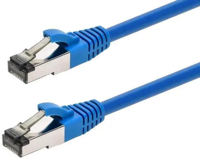 Alt view image 3 of 3 - SANOXY Cat8 Ethernet Cable 0.5FT, Ultra Short 40Gbps Patch Cord, S/FTP Double Shielded, 28AWG Pure Copper, 2GHz Bandwidth, Snagless RJ45 Network Cable, Blue