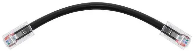 Main image of SANOXY Cat6A Ethernet Cable 0.5FT, Shielded STP LAN Patch Cord, 10Gbps, 500MHz, 26AWG Pure Copper, Gold Plated RJ45, Non-Booted Short Network Cable, Black