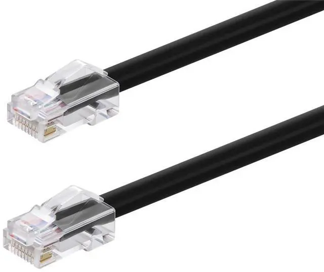 Alt view image 2 of 3 - SANOXY Cat6A Ethernet Cable 0.5FT, Shielded STP LAN Patch Cord, 10Gbps, 500MHz, 26AWG Pure Copper, Gold Plated RJ45, Non-Booted Short Network Cable, Black