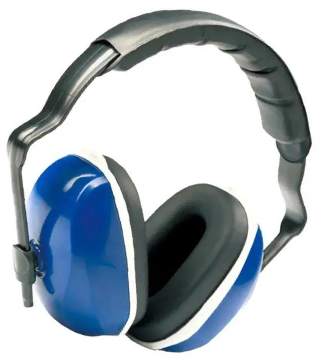 Alt view image 2 of 5 - Sanoxy Hearing Protection Earmuffs with Soft Foam Cushions, Adjustable Headband and Comfortable Fit for Work and Outdoor Use-Blue