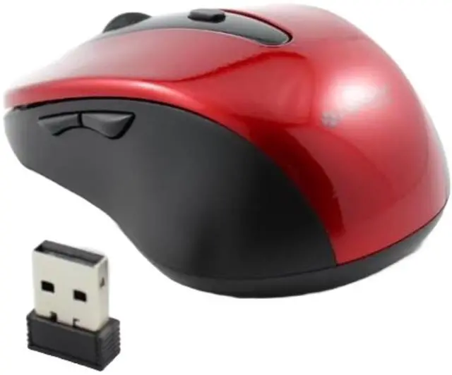 Alt view image 4 of 4 - Sanoxy Compact Wireless Optical Mouse Red