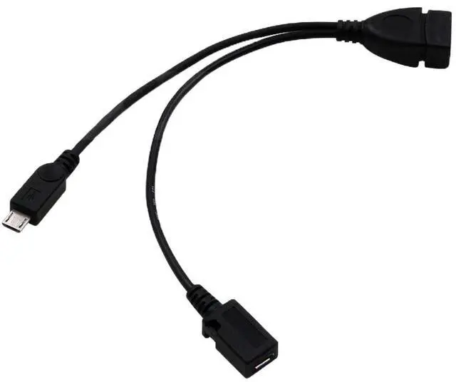 Main image of Sanoxy 2-in-1 Micro USB to USB Adapter (OTG Cable + Power Cable) for TV, Streaming Sticks, Media Devices