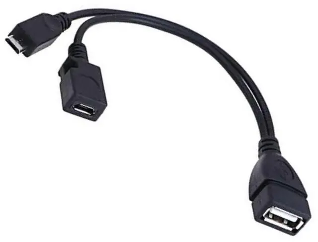 Alt view image 2 of 4 - Sanoxy 2-in-1 Micro USB to USB Adapter (OTG Cable + Power Cable) for TV, Streaming Sticks, Media Devices