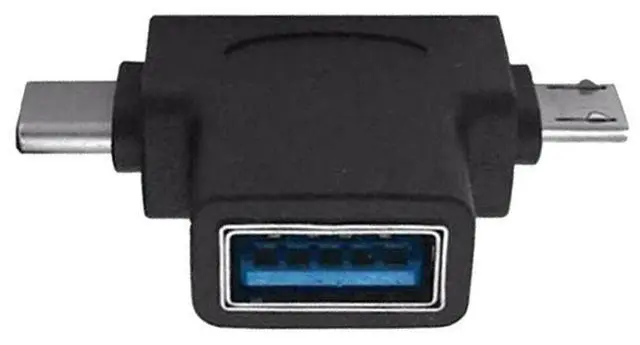 Alt view image 5 of 5 - Sanoxy All-in-1 USB3.0 Female to Micro USB OTG Male and USB type C Male Connector Adaptor
