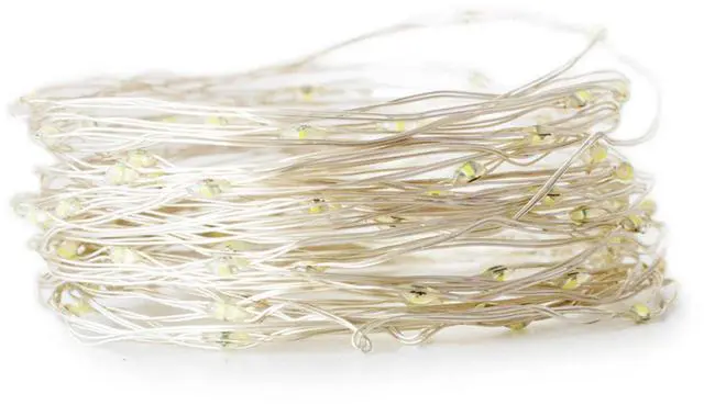 Alt view image 3 of 5 - Elegani 100 LED Silver Copper Fairy String Lights  33ft Plug-In with 4" Spacing, Flexible Wire, Indoor/Outdoor Decorative Lighting for Bedroom, Party, Wedding, and Holiday Décor-Pink