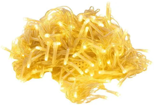 Alt view image 3 of 5 - Elegani 200 LED Warm White Curtain String Lights  6.6ft x 6.6ft Plug-In, 8 Lighting Modes, Indoor/Outdoor Use, Ideal for Bedroom, Window, Party, and Holiday Decor