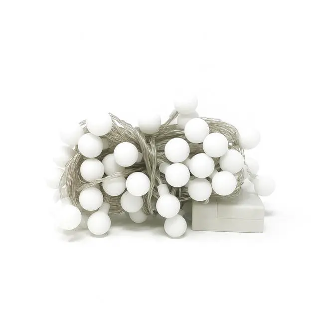 Alt view image 2 of 6 - Elegani 50 LED Warm White String Light Bulbs with Connector  16ft Plug-In, 8 Lighting Modes, Indoor/Outdoor Decorative Lighting for Holiday, Party, and Home Décor