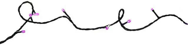Alt view image 2 of 7 - Elegani 100 LED String Lights with Connector  Purple Lights on Green Wire, Indoor Outdoor Waterproof Holiday Lighting-32ft