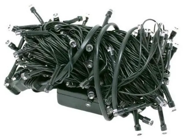 Alt view image 5 of 7 - Elegani 100 LED String Lights with Connector  Purple Lights on Green Wire, Indoor Outdoor Waterproof Holiday Lighting-32ft