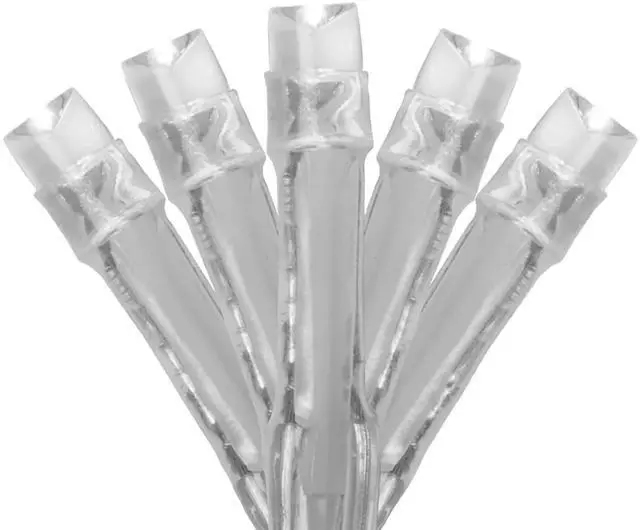 Alt view image 4 of 5 - Elegani 100 LED White String Lights  32ft Black Wire, 8 Lighting Modes, Indoor/Outdoor Plug-In Fairy Lights for Christmas, Parties, Bedroom, Patio & Holiday Decor-White