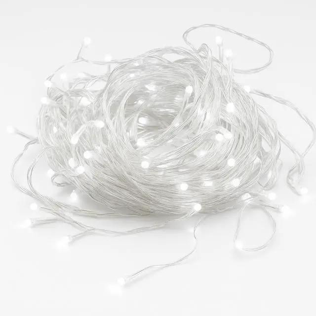 Alt view image 2 of 5 - Elegani 200 LED Cool White Curtain String Lights  6.6ft x 6.6ft Plug-In with 8 Lighting Modes, Indoor/Outdoor Use, Ideal for Bedroom, Window, Party, and Holiday Decor