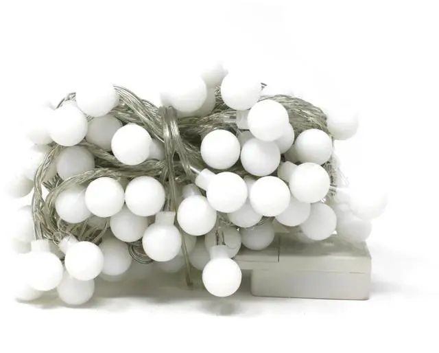 Alt view image 3 of 6 - Elegani 100 LED White String Light Bulbs with Connector  32ft Plug-In, 8 Lighting Modes, Indoor Decorative Lighting for Holiday, Party, and Home Décor