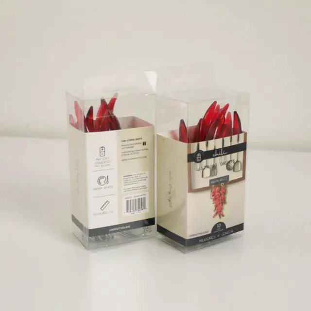 Alt view image 2 of 6 - Elegani Chili Pepper String Lights  10 Warm White LED Indoor Décor, 6ft Light Strand