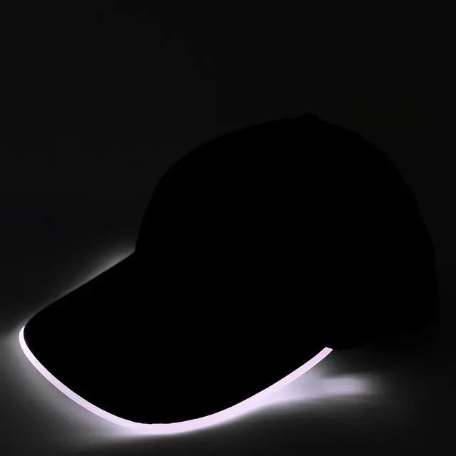 Alt view image 4 of 6 - Elegani Night Runner LED Glow Hat  White Light Up Baseball Cap with Adjustable Fit & 3 Light Modes