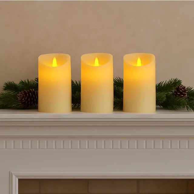 Alt view image 5 of 5 - Elegani Medium Flameless LED Candle 12 Pack - 3.75 Inch Yellow Flickering Lights for Home, Events & Decor
