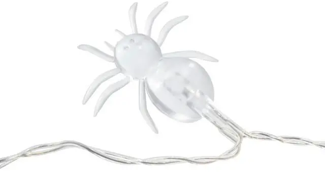 Alt view image 2 of 7 - Elegani 10 LED Spider String Lights  Purple Glow Halloween Décor  3ft Clear Wire