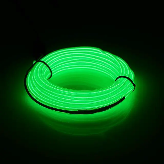 Alt view image 2 of 6 - Elegani 6FT Wearable Neon Glow String Light with Clip  Flexible Nighttime Safety & Party Decoration-Lime Green