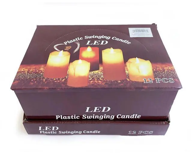 Alt view image 2 of 5 - Elegani Small Flameless LED Candle 12 Pack  2.75" Red Tealight Flickering Lights for Indoor Decor, Events, Holidays