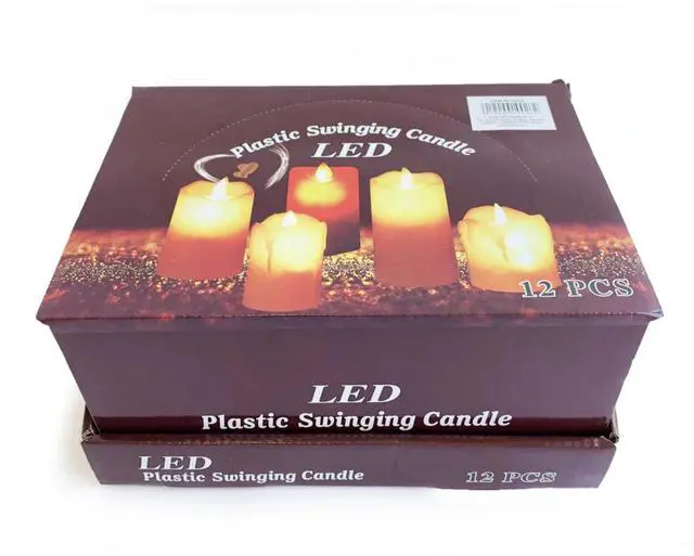 Alt view image 5 of 7 - Elegani Small Flameless LED Candle 12 Pack  2.75" Realistic Yellow Glow, Flickering Tealight Set for Home, Events, and Holidays