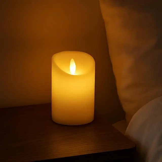 Alt view image 7 of 7 - Elegani Small Flameless LED Candle 12 Pack  2.75" Realistic Yellow Glow, Flickering Tealight Set for Home, Events, and Holidays