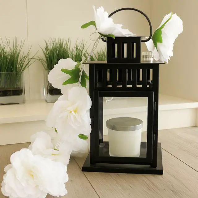 Alt view image 5 of 5 - Elegani 8 LED White Flower String Lights  Warm White Floral Fairy Lights for Home and Event Décor