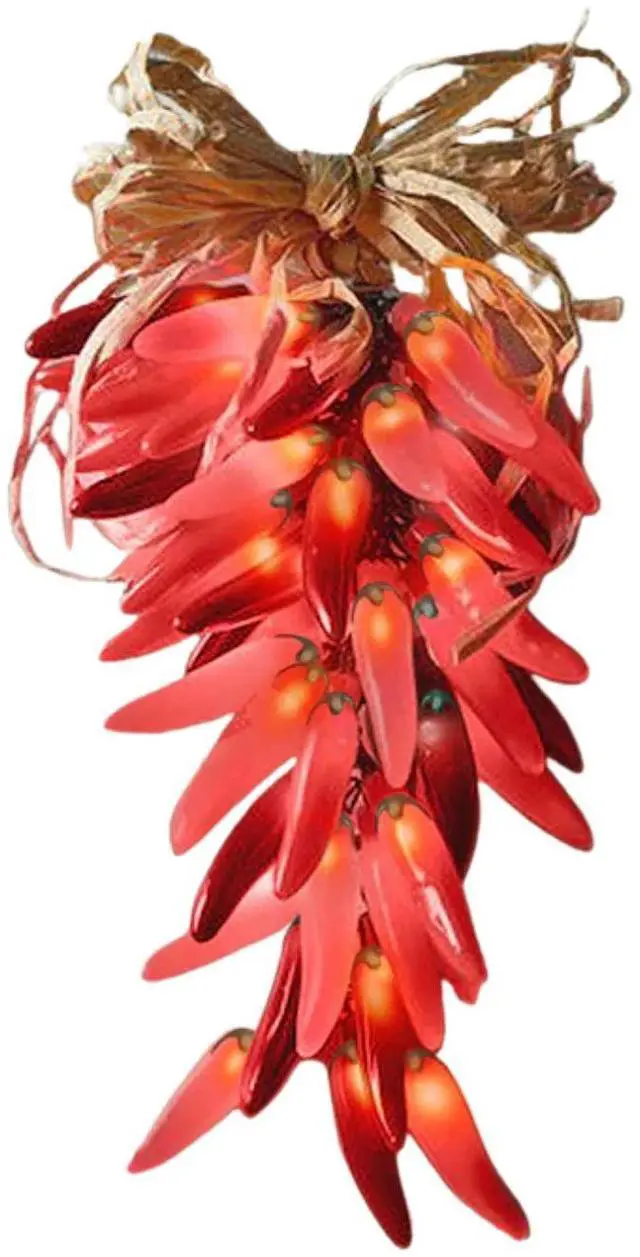 Alt view image 3 of 4 - Elegani 10 LED Chili Pepper String Lights  Warm White Decorative Indoor Outdoor Accent Lighting
