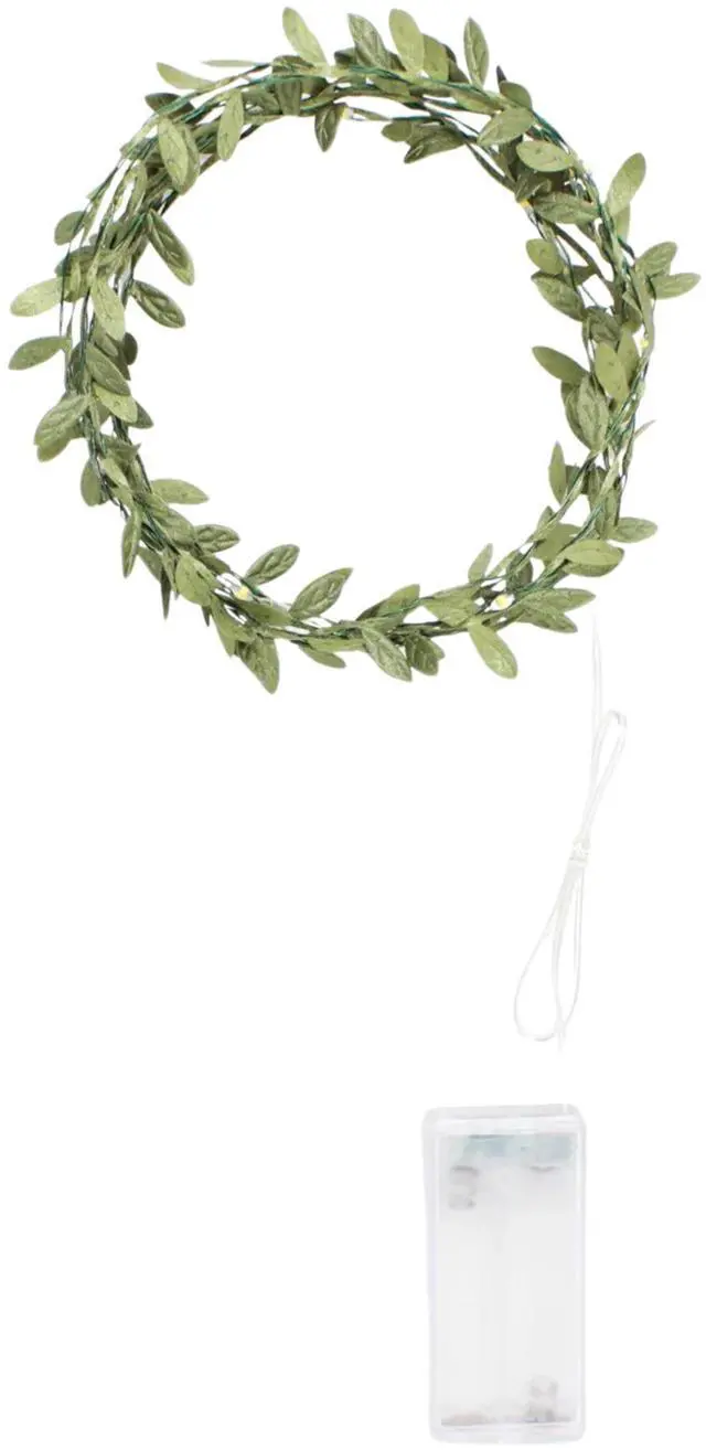 Alt view image 2 of 7 - Elegani 20 LED Leaf Vine Fairy Lights  7.8ft Silver Copper Wire String Light for Indoor Outdoor Decor