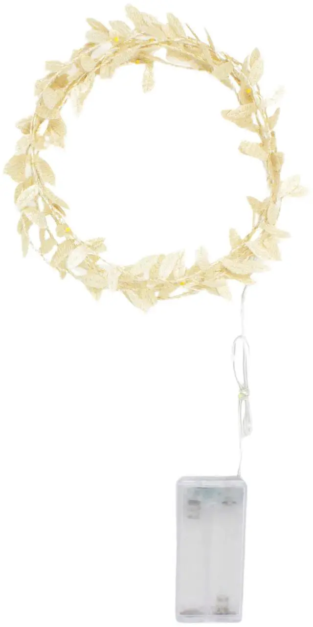 Alt view image 4 of 7 - Elegani 20 LED Leaf Vine Fairy Lights  7.8ft Silver Copper Wire String Light for Indoor Outdoor Decor