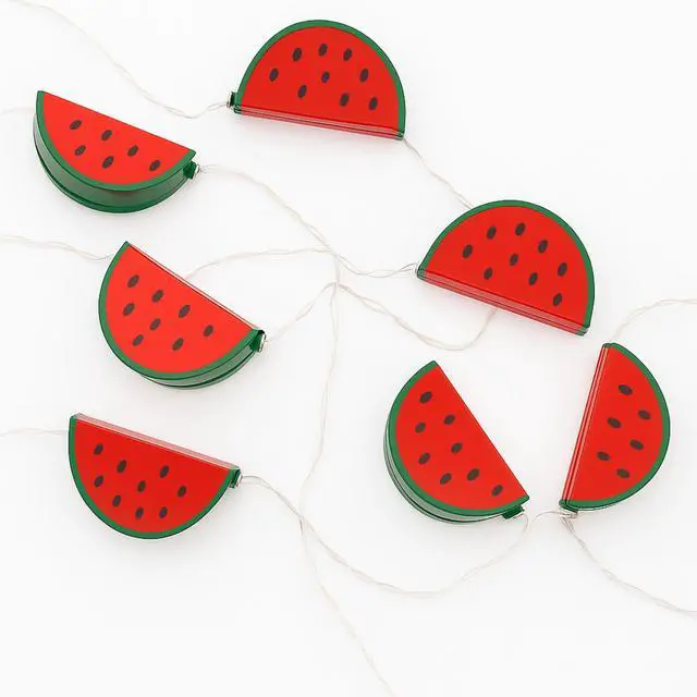 Alt view image 4 of 7 - Elegani 10 LED Watermelon String Lights  Warm White Decorative Indoor Outdoor Lighting