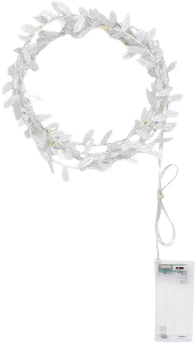 Alt view image 3 of 7 - Elegani 20 LED Leaf Vine Fairy Lights  7.8ft Green Copper Wire String Light for Indoor Outdoor Decor