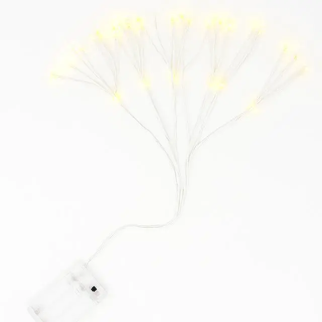 Alt view image 2 of 5 - Elegani 80 LED Dandelion String Light  Bendable Silver Copper Flower Fairy Light for Vase, Decor & Events  Warm White