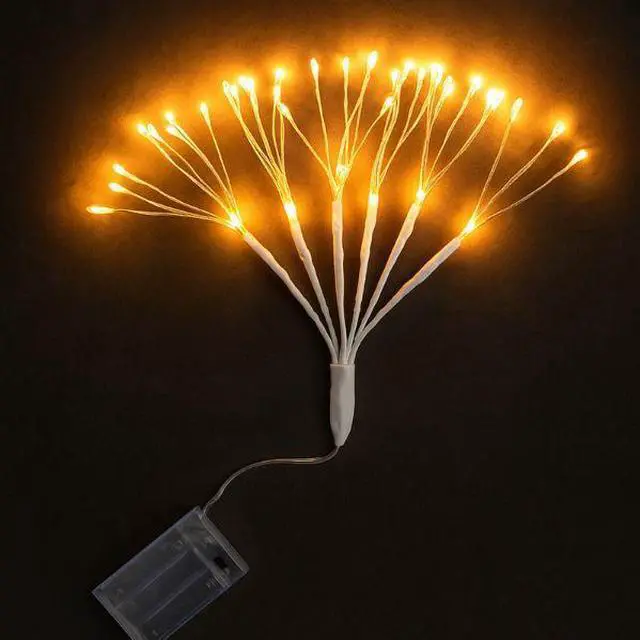Alt view image 4 of 5 - Elegani 80 LED Dandelion String Light  Bendable Silver Copper Flower Fairy Light for Vase, Decor & Events  Warm White
