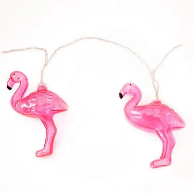 Alt view image 4 of 6 - Elegani 10 LED Flamingo String Lights  Warm White Indoor Outdoor Décor for Windows, Gazebos, Deck Railings