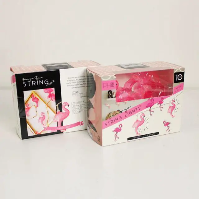 Alt view image 3 of 6 - Elegani 10 LED Flamingo String Lights  Warm White Indoor Outdoor Décor for Windows, Gazebos, Deck Railings
