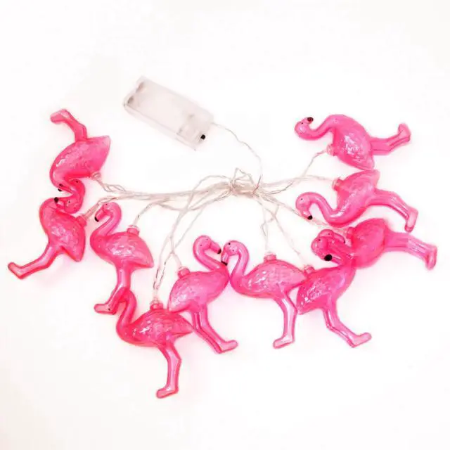 Alt view image 2 of 6 - Elegani 10 LED Flamingo String Lights  Warm White Indoor Outdoor Décor for Windows, Gazebos, Deck Railings