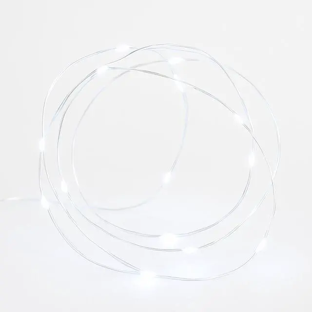 Alt view image 4 of 6 - Elegani 100 LED Warm White Fairy Lights  33 Ft Silver Copper Wire String Lights, Warm White Glow, 8 Modes, Indoor Decorative Lighting for Wedding, Bedroom, Party or Centerpieces